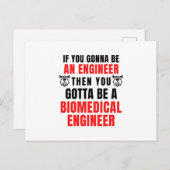 CARTE POSTALE INGÉNIEUR BIOMÉDICAL (Devant / Derrière)