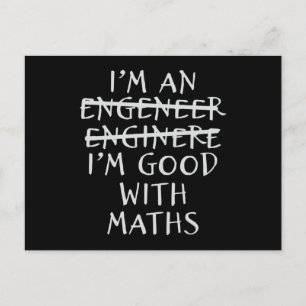 Carte Postale Ingénieur Bon En Mathématiques Citations D'ingénie
