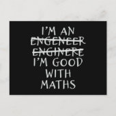 Carte Postale Ingénieur bon en maths Citations drôles d'ingénier (Devant)