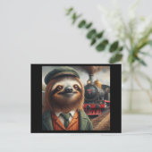 Carte Postale Ingénieur de train Sloth (Debout devant)