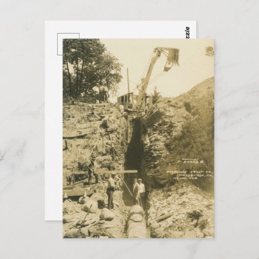 Carte Postale INGÉNIEUR D'EXPLOITATION D'UNE grue et D'UNE DOUCH (Devant / Derrière)