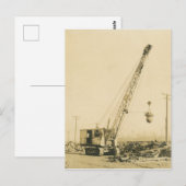 Carte Postale INGÉNIEUR D'EXPLOITATION D'UNE grue et D'UNE NAVIR (Devant / Derrière)