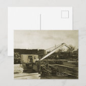 Carte Postale INGÉNIEUR D'EXPLOITATION D'UNE grue et D'UNE NAVIR (Devant / Derrière)