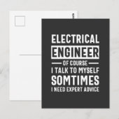 Carte Postale Ingénieur électricien (Devant / Derrière)