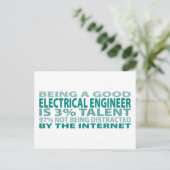 Carte Postale Ingénieur électrique 3% Talent (Debout devant)
