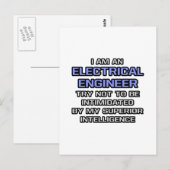 Carte Postale Ingénieur électrique ... Intelligence supérieure (Devant / Derrière)
