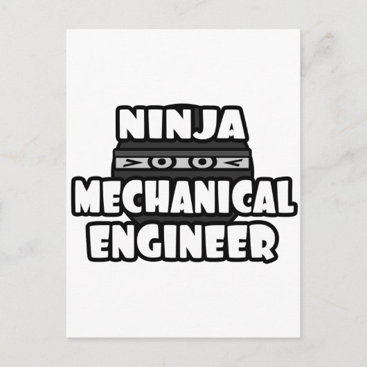 Carte Postale Ingénieur mécanique Ninja (Devant)