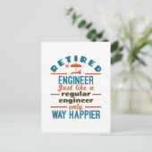 Carte Postale Ingénieur retraité Génie plus heureux Retraite (Debout devant)