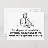 Carte Postale Ingénieurs et créativité (Devant / Derrière)