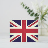 Carte Postale Inglaterra Bandeira Grunge (Debout devant)