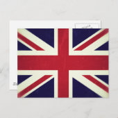 Carte Postale Inglaterra Bandeira Grunge (Devant / Derrière)