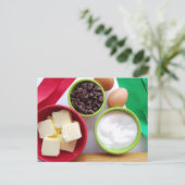 Carte postale Ingrédients de cuisine de vacances (Debout devant)