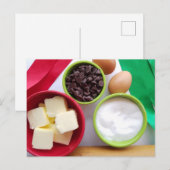 Carte postale Ingrédients de cuisine de vacances (Devant / Derrière)