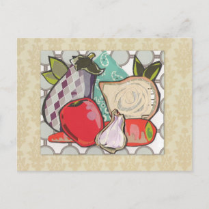 Carte Postale Ingrédients de cuisine Ratatouille -