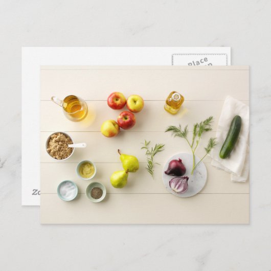 Carte Postale Ingrédients et outils 5 (Devant / Derrière)