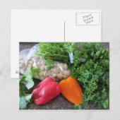 Carte Postale Ingrédients pour salade (Devant / Derrière)