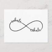 Carte Postale Inhale, exhale, infinity sign (Devant)