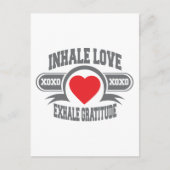 Carte Postale Inhale Love, Exhale Gratitude (Devant)