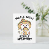 Carte Postale Inhale tacos exhale négativité (Debout devant)