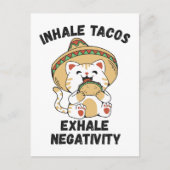 Carte Postale Inhale tacos exhale négativité (Devant)