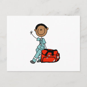 Carte Postale Inhalothérapeute masculin ou technicien d'urgence