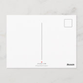Carte Postale Initiales de couples simples | Blanc et bordeaux (Dos)