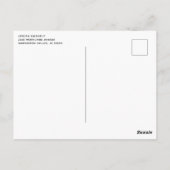 Carte Postale Initiales de monogramme moderne en or écriture min (Dos)