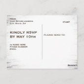 Carte Postale Initiales du coeur de l'arbre à bouleau fête de fi (Dos)