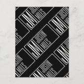 Carte Postale Initiales modernes avec nom Monogram Motif (Devant)