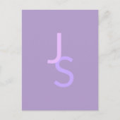 Carte Postale Initiales monogrammes à chevauchement moderne | Po (Devant)