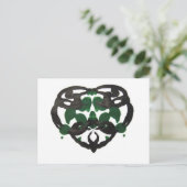 Carte Postale Inkblot vert celtique (Debout devant)