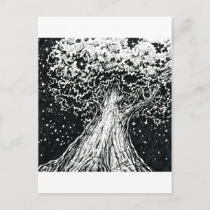 Carte Postale Inktober 2018 Jour 8 - Arbre Étoilé