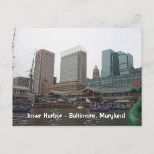 Carte Postale Inner Harbor à Baltimore, Maryland