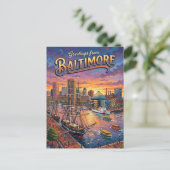 Carte Postale Inner Harbor, Baltimore États-Unis (Debout devant)