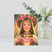 Carte Postale Innocence Capturée : Petite Fille Tenant Tendremen (Debout devant)