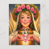 Carte Postale Innocence Capturée : Petite Fille Tenant Tendremen (Devant)