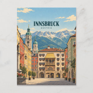 Carte Postale Innsbruck Autriche Art de Voyage Vintage