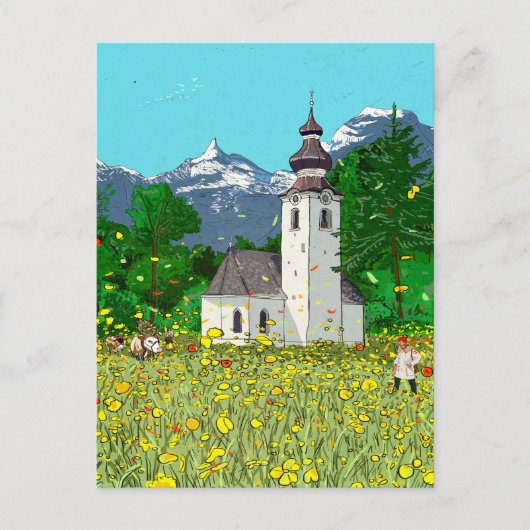 Carte Postale Innsbruck Autriche Paysage Art Whimsical (Devant)