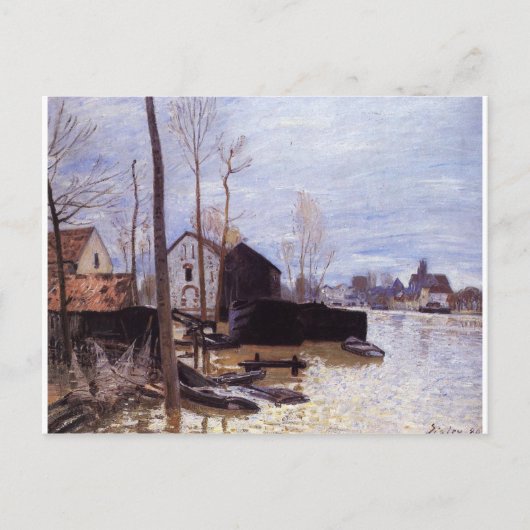 Carte Postale Inondation à Moret par Alfred Sisley (Devant)