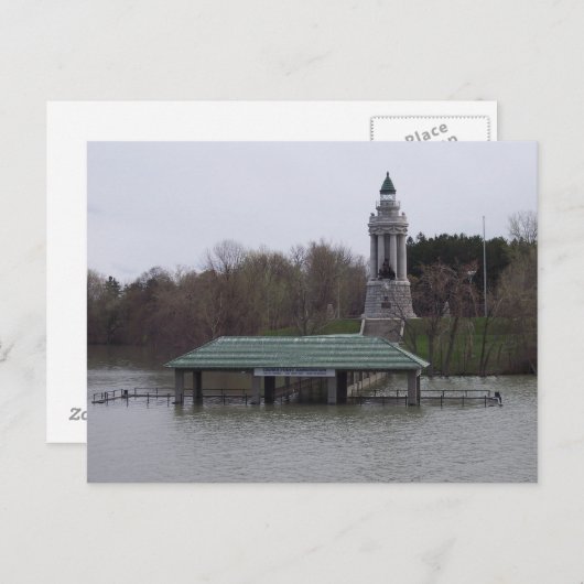 Carte Postale Inondation du lac Champlain (Devant / Derrière)