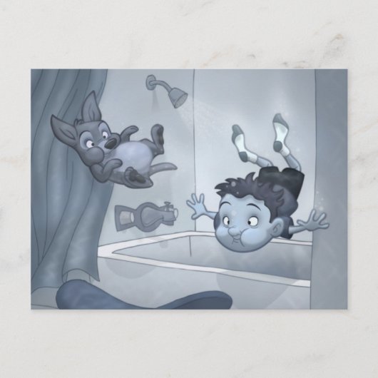 Carte postale "Inonder la maison" (Devant)