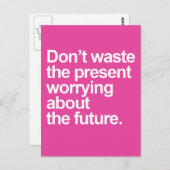 Carte Postale Inquiète De La Citation Future (Devant / Derrière)