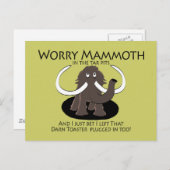 Carte Postale Inquiète Mammoth (Devant / Derrière)