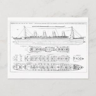 Carte Postale Inquiry into the Loss of the Titanic : Cross secti