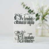 Carte Postale Inscriptions en écriture gothique (Debout devant)