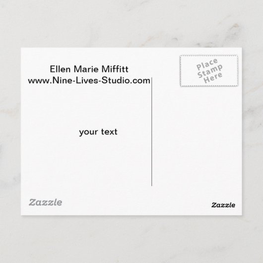 Carte Postale Insecte inpalais [libellule] et Kitten gris (Dos)