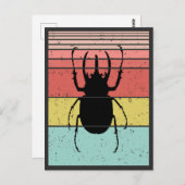 CARTE POSTALE INSECTE VINTAGE DE BEETLE (Devant / Derrière)