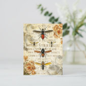 Carte Postale Insectes d'abeilles vintages (Debout devant)