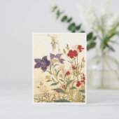 Carte Postale Insectes et fleurs d'Utamaro (Debout devant)