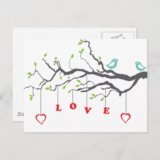 Carte Postale inséparables (Devant / Derrière)